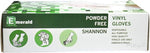 Emerald Shannon Powder-Free Vinyl Gloves – 4 Mil - Case of 1000 (Large)