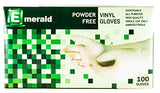 Emerald Shannon Powder-Free Vinyl Gloves – 4 Mil - Box of 100 (X-Large)