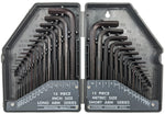 30 Piece Hex Wrench Set, Popular Inches and Metric Sizes with Grey Storage Case