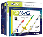 Estes 1753 AVG Rocket Bulk Pack, Includes 12 Model Rocket Kits (8 Intermediate and 4 Beginner Skill Level)