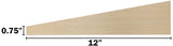 12-inch Basswood Body Blank for Co2 Dragster