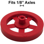 100 Pack Red 35mm Front Wheels with Spokes for Co2 Dragsters