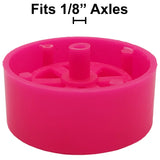 100 Pack Pink 40mm Rear Wheels with Spokes for Co2 Dragsters