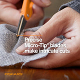 Fiskars No. 5 Micro-Tip Fabric Scissors for Sewing and Crafts (94817897J)