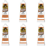 Gorilla 6 Pack 2.8 ounce Squeeze Tubes 100% Silicone Sealant Caulk, Clear