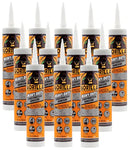 Gorilla 12 Pack 9 Ounce Cartridges Heavy Duty Construction Adhesive, White