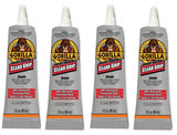 Gorilla 4 Pack 0.2 Ounce Tubes Clear Grip Waterproof Contact Adhesive Minis, Clear