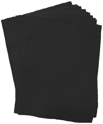 12 Pack Black Felt Sheets, 9" x 12"