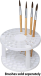 Creativity Street Paint Brush Holder, 2 Tier 49 Compartment Brush Caddy, White/Plastic, 5-3/4" Diameter