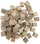 72 Pack ¾-inch (0.75") Wood Blocks, Mini Unfinished Wooden Cubes for Painting, Carving, and other DIY Craft Projects