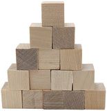 72 Pack ¾-inch (0.75") Wood Blocks, Mini Unfinished Wooden Cubes for Painting, Carving, and other DIY Craft Projects