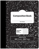 100 Sheet Quad Ruled Composition Notebook (Hard Cover) 9.75" H x 7.5" W