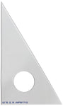 10-inch 30-60-90 Drafting Triangle, Clear Plastic