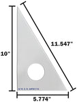 10-inch 30-60-90 Drafting Triangle, Clear Plastic