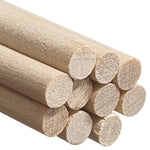 10 Pack 3/16" Diameter x 36" Length Birch Wood Dowels - Round Wooden Rods