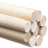 10 Pack 1/4" Diameter x 36" Length Birch Wood Dowels - Round Wooden Rods