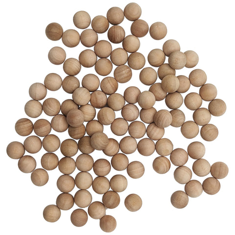 100 Pack 1/2" Diameter Wooden Balls for Crafting