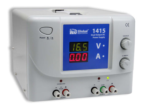 1415: Dual Output DC Power Supply: 0-30V, 0-3A & 5V, 3A