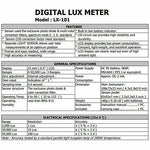 Pocket Size Digital Luxmeter, Measures 0-50,000 Lux in 3 Ranges, 4 Digit LCD