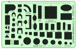 Timely T-132 ¼" Scale Furniture Template, Size 6¼" X 9⅞"