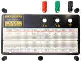 Premium Solderless Breadboard with Metal Backplate, 3 Binding Posts, 830 Tie Points