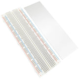 Solderless Breadboard, 830 Tie Points, 6.5" x 2.1", RoHS Compliant