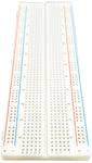 Solderless Breadboard, 830 Tie Points, 6.5" x 2.1", RoHS Compliant