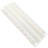 Solderless Breadboard, 830 Tie Points, 6.5" x 2.1", RoHS Compliant