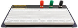 RSR Premium Breadboard with Metal Plate, 840 tie points, 3 binding posts, phosphor bronze contacts