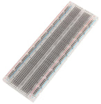 Premium Solderless Clear Plug-In Breadboard 830 Tie Points, 6.5" x 2.1" - ROHS Compliant