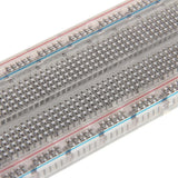 Premium Solderless Clear Plug-In Breadboard 830 Tie Points, 6.5" x 2.1" - ROHS Compliant