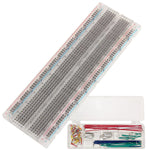 Premium Solderless Clear Breadboard (810 Tie Points) 6.5" x 2.1" with 70 Piece Jumper Wire Kit