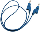 36" Blue Banana to Banana Test Lead, Stackable Plugs