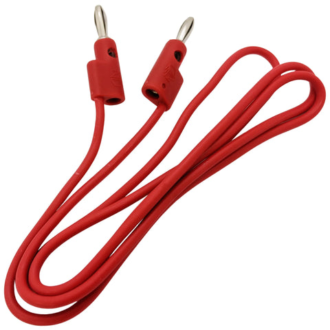 3 Foot (36 Inches) Red Banana to Banana Stackable Test Lead