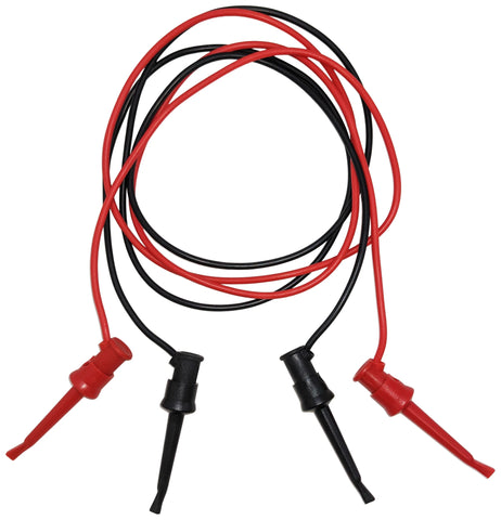 Mini Grabber to Mini Grabber Test Lead Set - Includes 1 Red and 1 Black Lead, 3 Feet, 20 Gauge