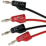 RSR Test Leads - Banana to Banana Lead Set (Includes 1 Red & 1 Black), 36" Length, Stackable