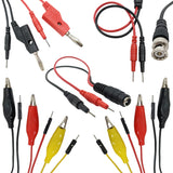 Solderless Breadboard Cable Kit - Includes BNC, Banana, Alligator, and Wall Adapter to Pin Test Leads