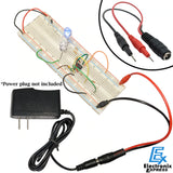 Solderless Breadboard Cable Kit - Includes BNC, Banana, Alligator, and Wall Adapter to Pin Test Leads