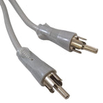 6 Foot RCA Male to RCA Male Phono Cable, Gray