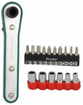 Pro'sKit 17 Piece Offset Ratchet Screwdriver and Socket Set (1PK-202B)