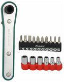 Pro'sKit 17 Piece Offset Ratchet Screwdriver and Socket Set (1PK-202B)