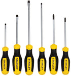 Stanley 6-Piece Screwdriver Set, Includes Phillips and Slotted Tip Types (STHT60025)