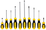 Stanley 10 Piece Screwdriver Set with Comfort Grip Handles (STHT60799)