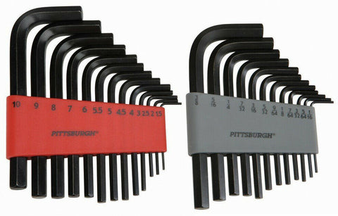 25 Piece SAE Long-Reach & Metric Hex Key Set