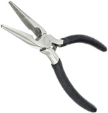 5 Inch Mini Long Nose Pliers (Serrated Jaws) with Side Cutter and Comfort Grip Handles by RSR