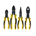 Stanley 4 Piece Pliers Set - 7" Diagonal Pliers, 8" Lineman's Pliers, 8" Long Nose Pliers, & 8" Slip Joint Pliers