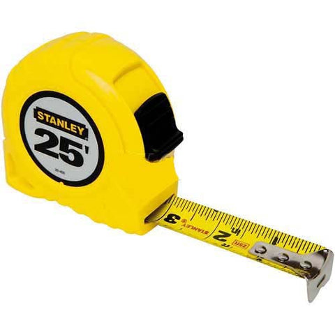 Stanley Tape Measure 25 ft. 1 in. wide blade