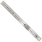 Stainless Steel 12" / 30cm Ruler - Imperial Inches and Metric Millimeters