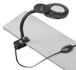 Clip-On LED Magnifier Lamp with a Goose Neck