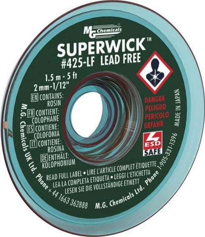 MG Chemical Lead Free De-Soldering Wick .075 in.